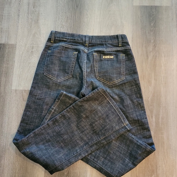 Bebe Wide leg Charcoal Black Jeans Size Medium - Picture 3 of 7